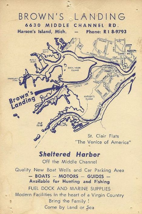 Browns Bar on Harsens Island (Browns Landing) - Old Flyer